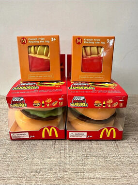 McDonald’s Burger & Fries Squishy Toys – Set of 4 Stress Relief Fidgets